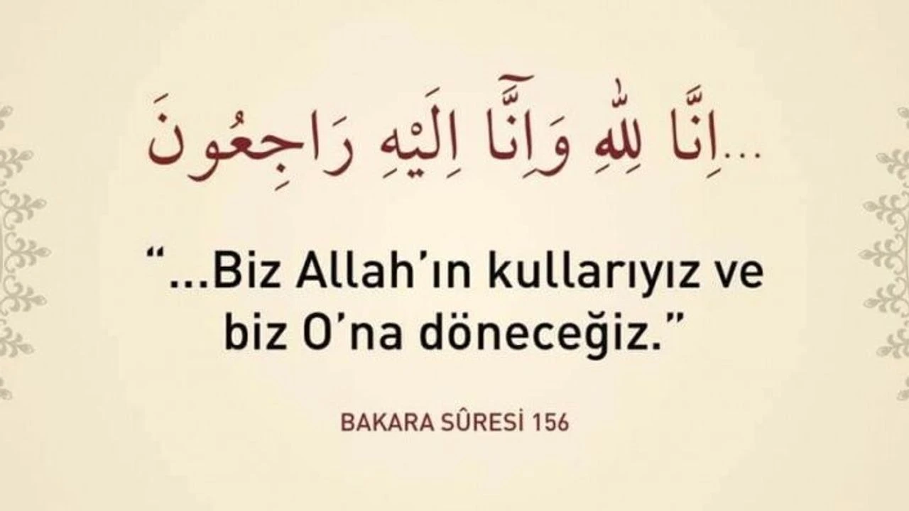 Başsağlığı ve Taziye Mesajı